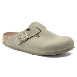 Best Pirce ⌛ Birkenstock Boston Birko-Flor Nubuck Khaki Khaki 🥰